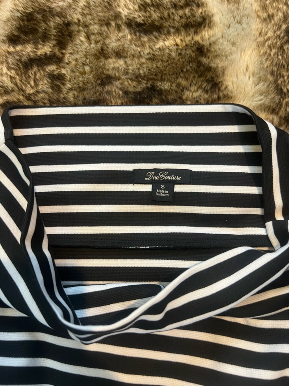 DNA couture Black and White Striped Mini Skirt - Picture 5 of 5